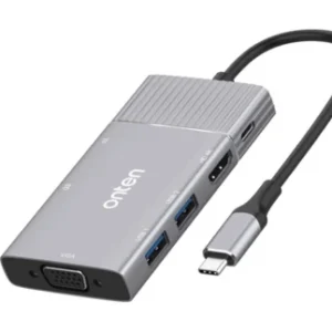 ADAPTATEUR TYPE C TO HDMI/VGA+SD/TF+02USB+JACK 3.5+TYPE OTN 95113