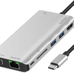 ADAPTATEUR TYPE C TO HDMI/VGA+SD/TF+02USB+JACK 3.5+TYPE OTN 9591B