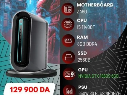 ALIENWARE AURORA 12 Z490 I5 11400F / SSD 256GO / 08 DDR4 / NVIDIA GTX 1660S 06GB WIN 10 PRO WIFI+BLUETOOTH