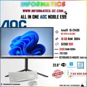 All In One AOC Noble E99 I5-12400 / 512GB / SSD / 16GB RAM – With Optional Wireless Mouse & Keyboard