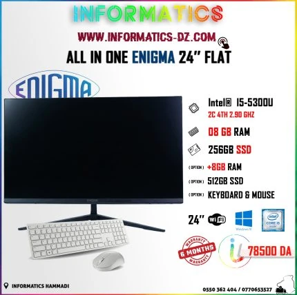 All In One ENIGMA 24″ FLAT I5-5th / 8GB Ram / 256GB SSD