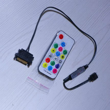 ARGB Controller + Mini Remote DC5V5 – For Gaming PCs, RGB Lighting Control