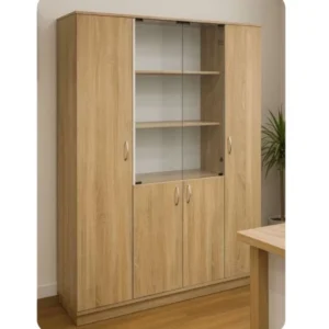 Armoire Haute Semi-Vitrée Odesk ARM-PDGSV – Rangement Élégant pour Bureau de Direction