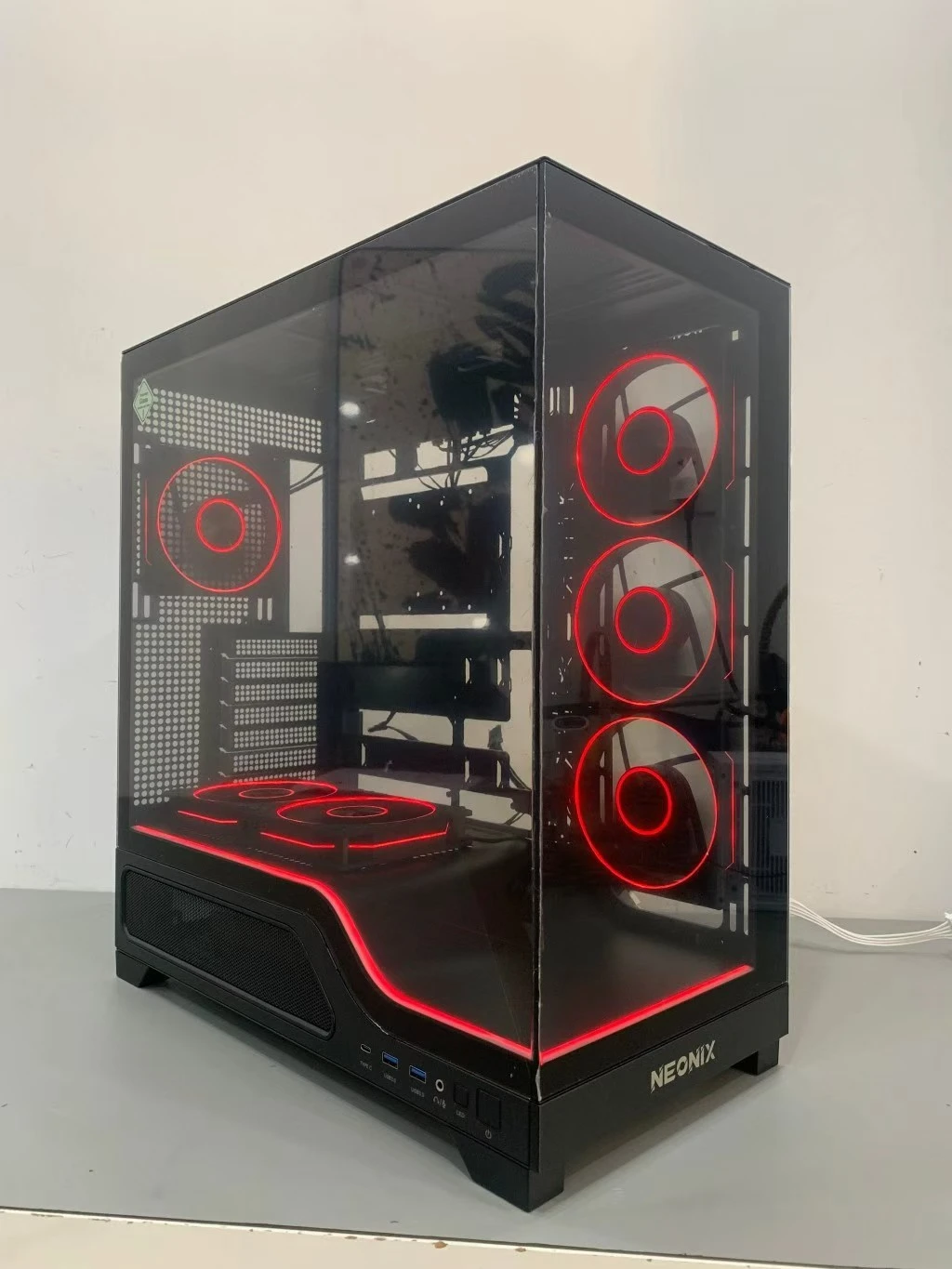 Boitier NEONIX – CRYSTAL NOIR 4 FAN ARGB HUB ARGB A – Image 4