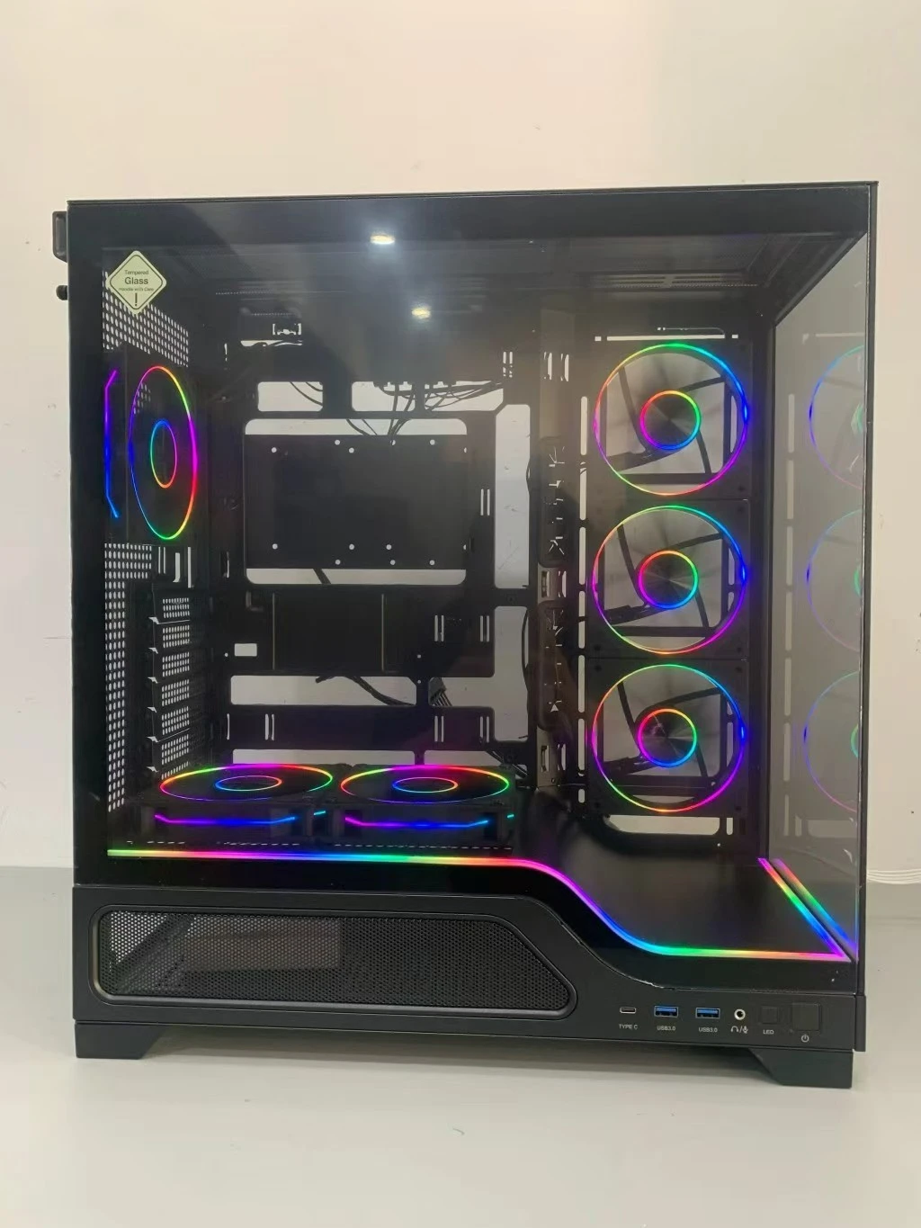 Boitier NEONIX – CRYSTAL NOIR 4 FAN ARGB HUB ARGB A – Image 5