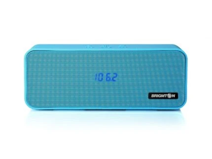 BRIGMTON HAUT PARLEUR BLUETOOTH REVEILLE FM MICRO SD AUXILLIAIRE BLEU