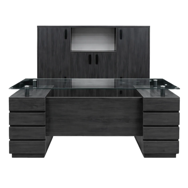 Bureau de Direction Odesk Timgade 1M40 / 1M60 – Ensemble Complet avec Retour, Bahut et Caisson – Image 2