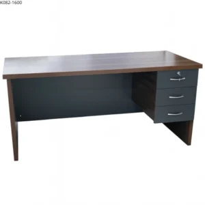 Bureau K082-1600 – 1,60 m avec 3 Tiroirs et Support Clavier