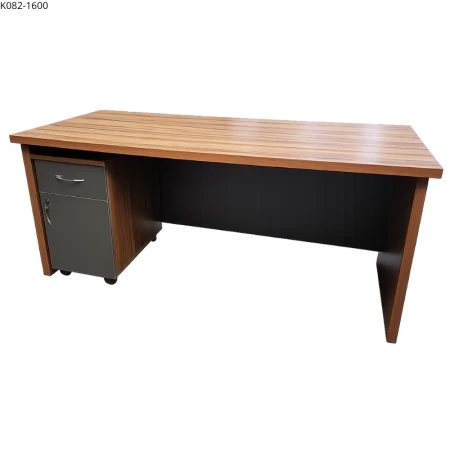 Bureau K082-1600 – 1,60 m avec Caisson Mobile et Support Clavier
