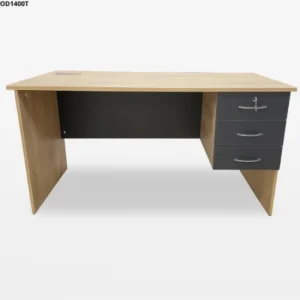 Bureau ODESK OD-1400T – 1,40 m avec 3 Tiroirs