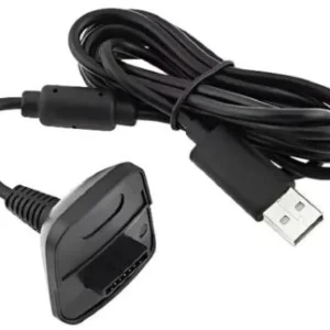 CABLE DE CHARGEMENT USB 2 IN 1 XBOX360/XBOX360 SLIM 5 PIEDS NOIR