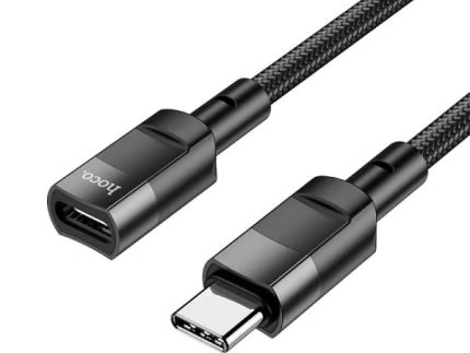 CABLE HOCO 2A U107 TYPE-C TO IPHONE FEMALE 10CM BLACK