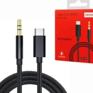 CABLE TYPE-C TO AUX SX-32 hi-fi STEREO BOITE ROUGE
