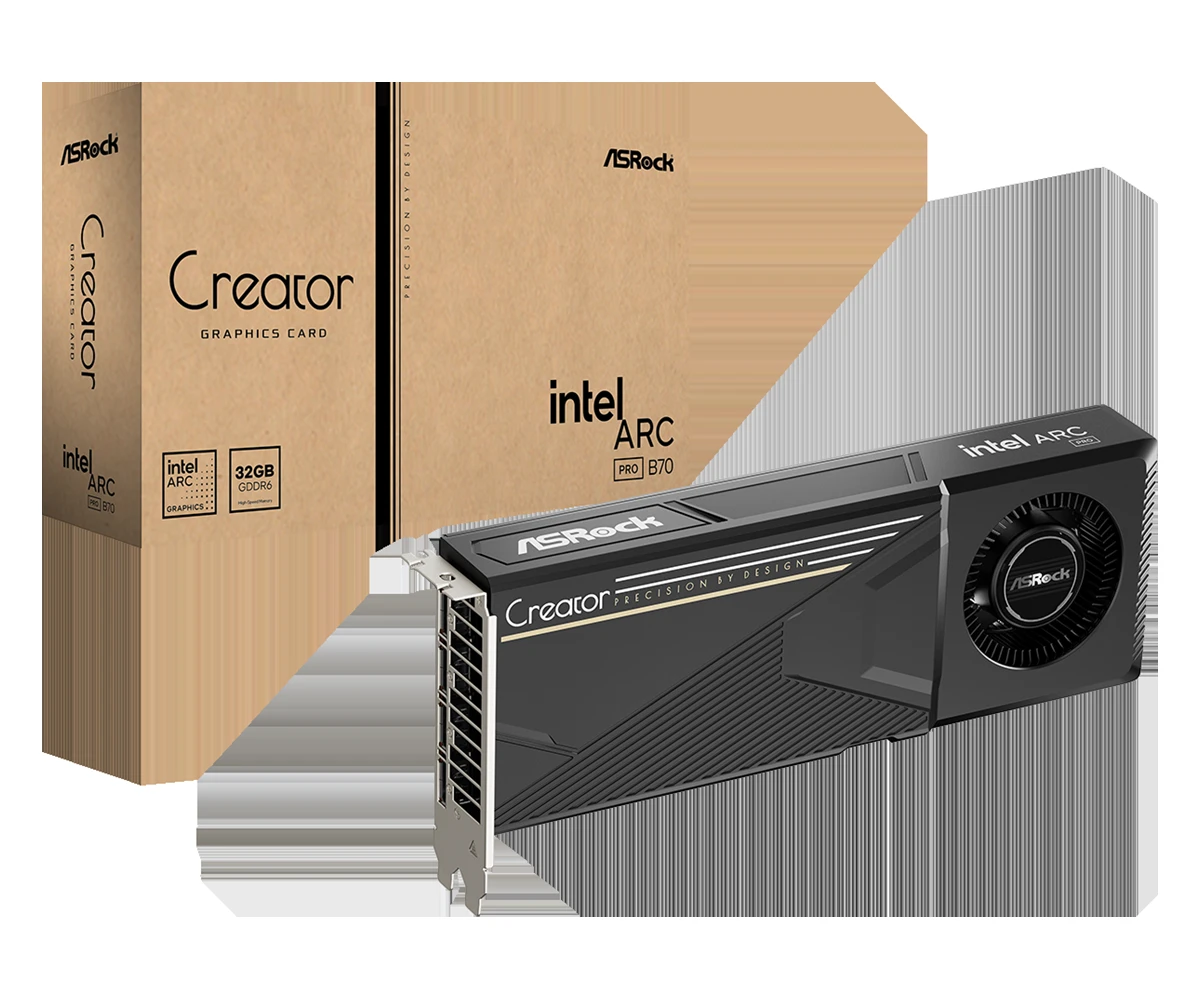 Carte Graphique ASRock – Intel Arc Pro B70 Creator 32GB