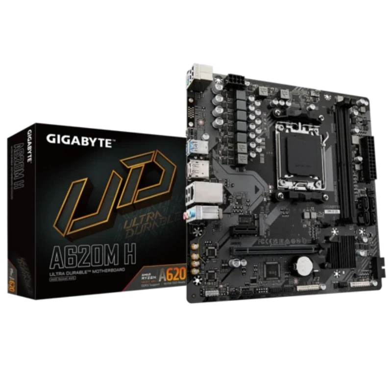 Carte Mère GIGABYTE A620M H – Socket AM5, Compatible Ryzen 7000, 8000, 9000 – Image 2