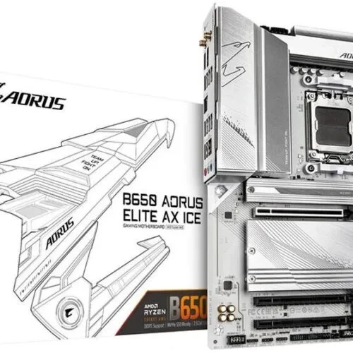 Carte Mère Gigabyte B650 AORUS ELITE AX ICE AM5 DDR5 PCIe 5.0 WiFi 6E ATX pour AMD Ryzen 7000 / 8000 / 9000