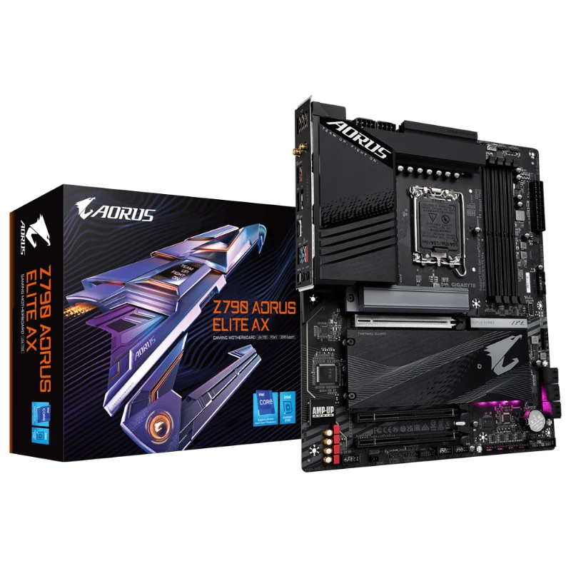 Carte Mère Z790 AORUS ELITE AX – LGA1700, Intel 12ᵉ à 14ᵉ Gen, Wi-Fi 6E – Image 2