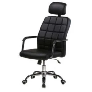 Chaise Opérateur Ergonomique avec Appui-tête – Noir / Marron