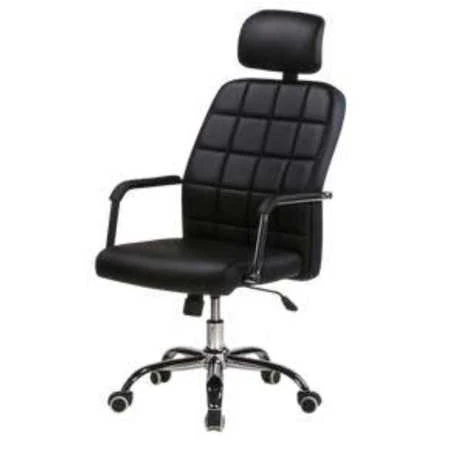 Chaise Opérateur Ergonomique avec Appui-tête – Noir / Marron