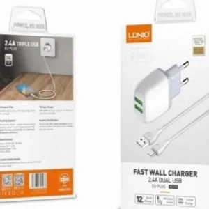 CHARGEUR LDINO A2219 2.4A 2USB + CABLE S4 ANDROID