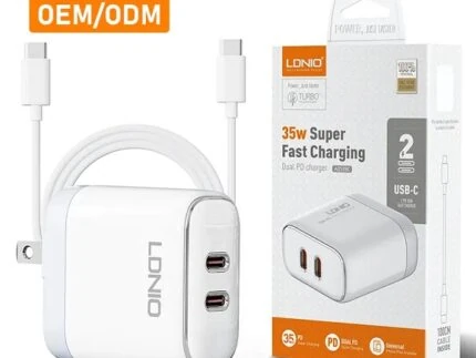 CHARGEUR LDNIO A2528C 35W 02xTYPE-C TO TYPE-C