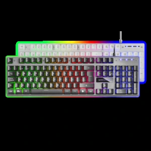 Clavier Mars Gaming MK220 Noir, Blanc , Antighosting H-Mech, FRGB Rainbow et Halo / Membrane
