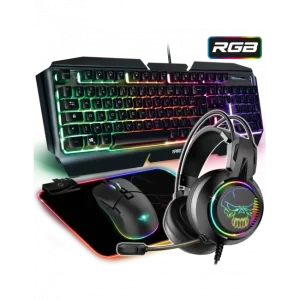 CLS-MKH500 Spirit Of Gamer Pack 4en1 Clavier + Souris + Tapis + Casque