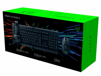 COMBO USB RAZER SOURIS VIPER / CLAVIER CYNOSA LITE / CASQUE KRAKEN X LITE BLACK
