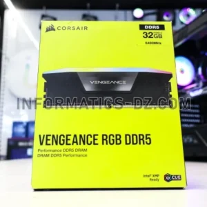 Corsair VENGEANCE RGB 32GB (2x16GB) DDR5 DRAM 6400MT/s CL36 Memory Kit – Black