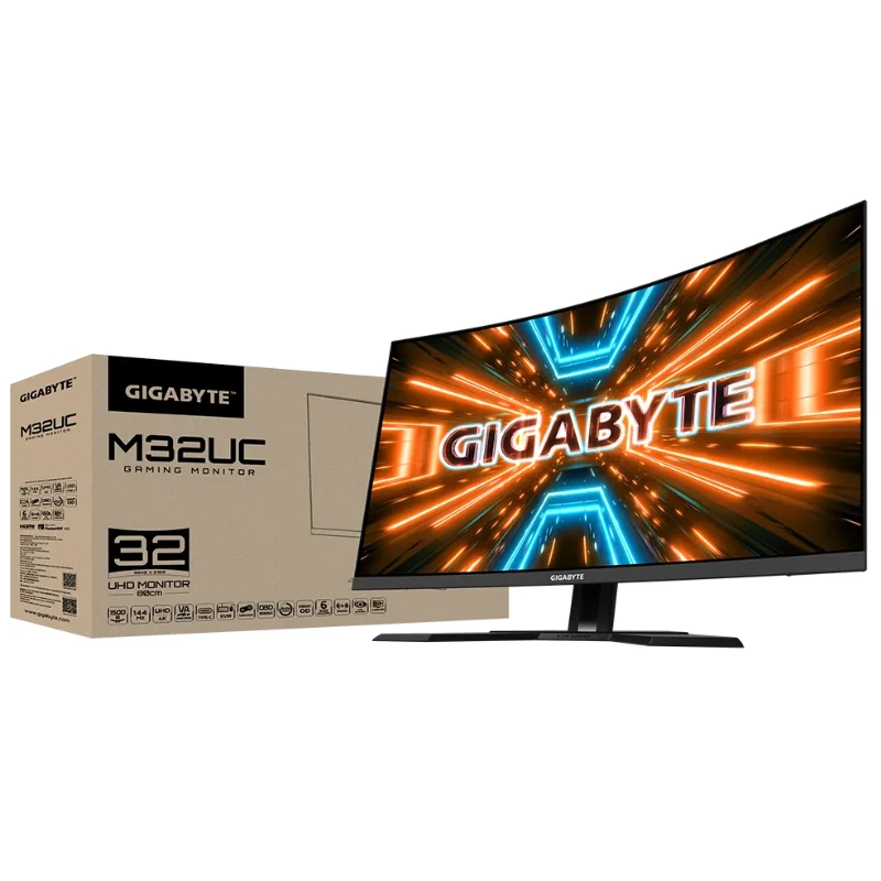 Écran Gaming GIGABYTE M32UC – 32", 4K UHD, 160 Hz, HDR400, VA incurvé, FreeSync Pro, USB-C – Image 3