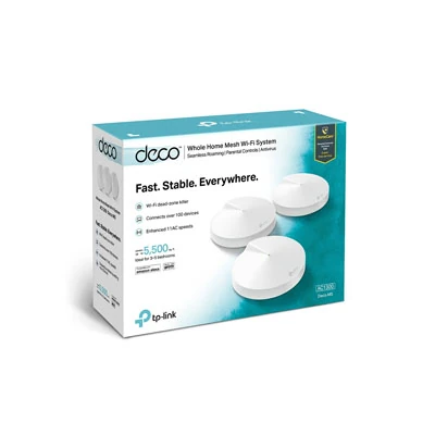 EXTENDER WIFI TP-LINK MESH 2.4GHz 5GHz + 2XRG45 GIGABIT AC1300 DECO M5 PACK 3 ROUTEURS
