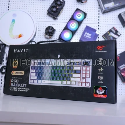 HAVIT KB884L Mechanical Gaming Keyboard – RGB Backlit, Red Switches, 83 Keys