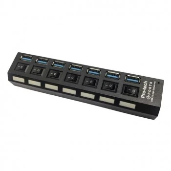 HUB PRO-TECH USB 3.0 7PORT 3.0 + CHARGER HIGH END
