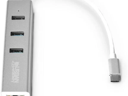 HUB USB URBAN FACTORY TYPE C TO 3 X USB 3.0 + RJ45
