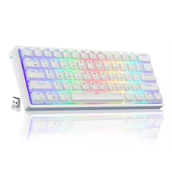 KEYBOARD MAGMA FULL WHITE FIORA 60% F61W RED SWITCH WIRELESS / TYPE C / RGB