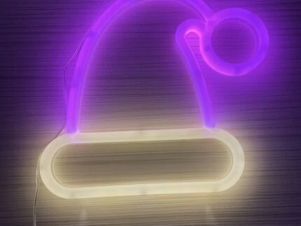 LAMPE LED MOTIF BONNET (ROSE+CHAUD)
