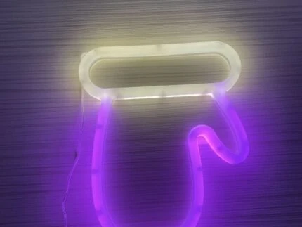 LAMPE LED MOTIF GANTS (ROSE+CHAUD)