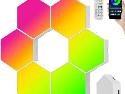 LAMPE RYUKAI 6PCS RGB MURALE STYLE HEXAGON + WIFI VOICE REACT