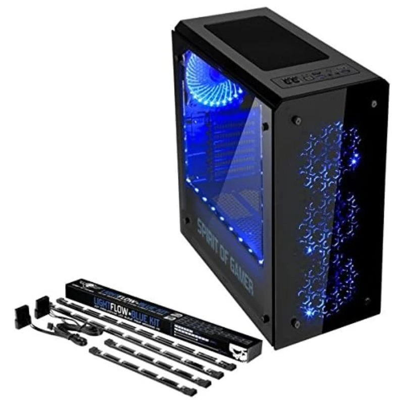 LightFlow Blue – Kit LED Magnétique pour Boîtier PC, Éclairage Bleu Puissant – Image 4