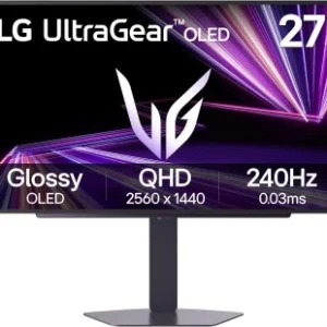 MONITOR LG 27'' 27GX704A-B GLOSSY OLED 1440P 2K 240hz 0.03ms