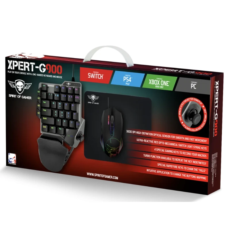 Pack Gamer SPIRIT OF GAMER XPERT-G900 – Mini Clavier Mécanique Blue + Souris Filaire RGB – Image 7