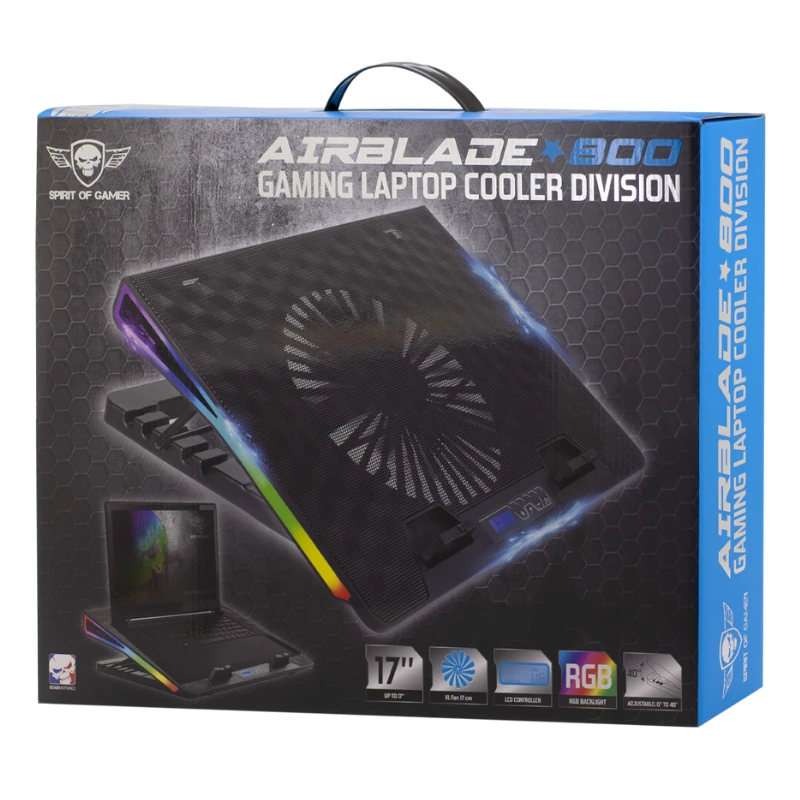 Refroidisseur PC Portable AIRBLADE 800 RGB – Ventilateur 170 mm, Éclairage RGB – Image 5