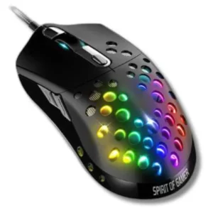 Souris Gamer Filaire SPIRIT OF GAMER ELITE-M80 – 4200 DPI, RGB, 6 Boutons, Ambidextre
