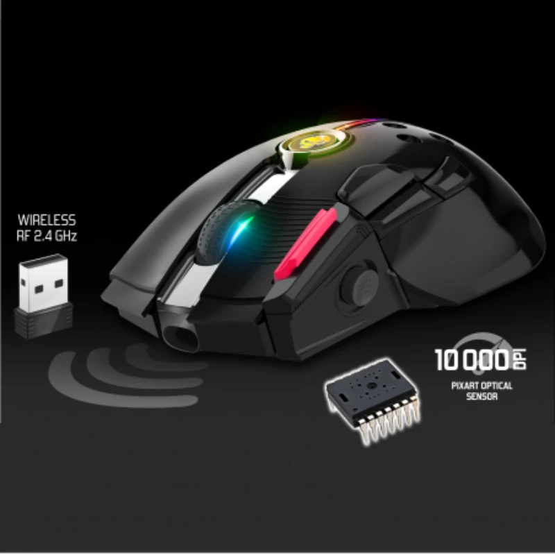 Souris Gamer Sans Fil SPIRIT OF GAMER XPERT-M600 – 10000 DPI, 8 Boutons, Droitiers – Image 4