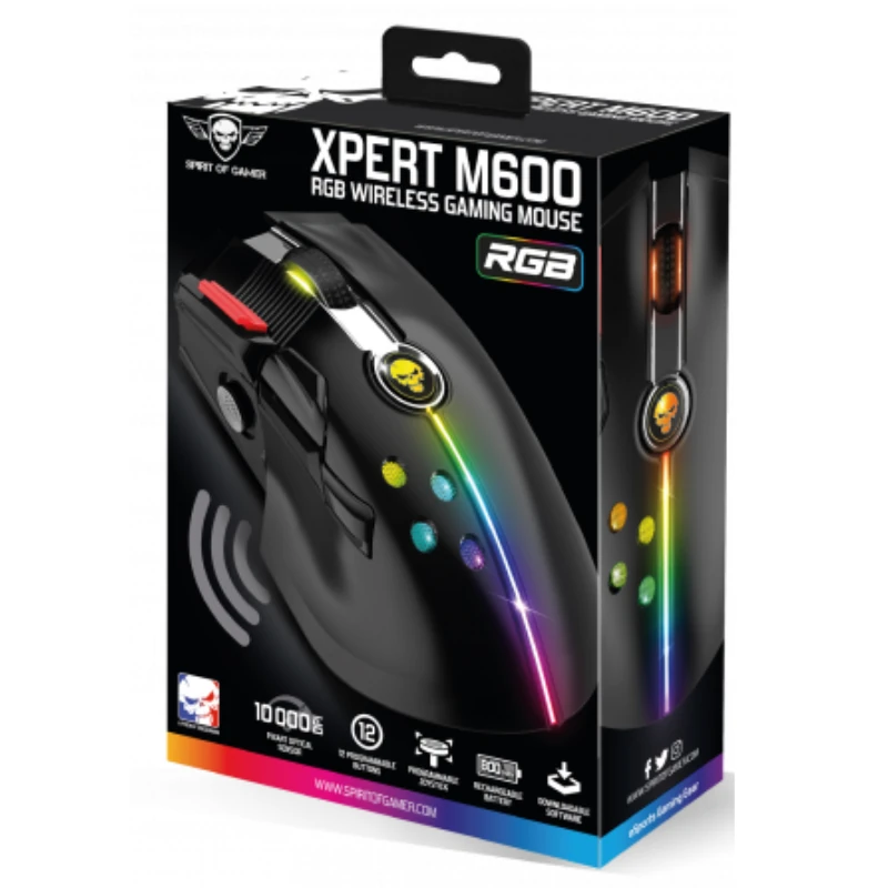 Souris Gamer Sans Fil SPIRIT OF GAMER XPERT-M600 – 10000 DPI, 8 Boutons, Droitiers – Image 5