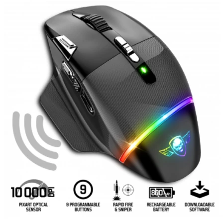 Souris Gamer Sans Fil SPIRIT OF GAMER XPERT-M800 – 10000 DPI, RGB, 9 Boutons