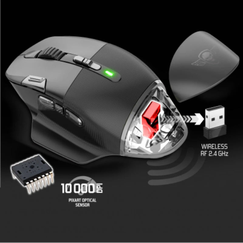 Souris Gamer Sans Fil SPIRIT OF GAMER XPERT-M800 – 10000 DPI, RGB, 9 Boutons – Image 3