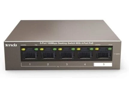 SWITCH 5 PORTS TENDA TEF1105P-4-63W (4 PORT POE) 10/100