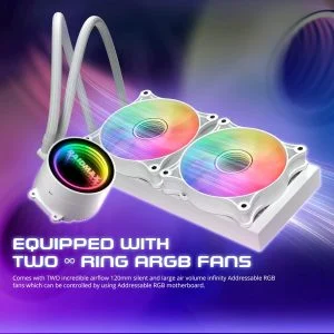 Water Cooling Raidmax Infinita LS240 White – Image 4