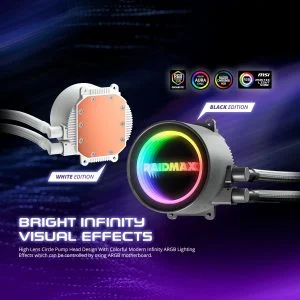 Water Cooling Raidmax Infinita LS240 White – Image 6